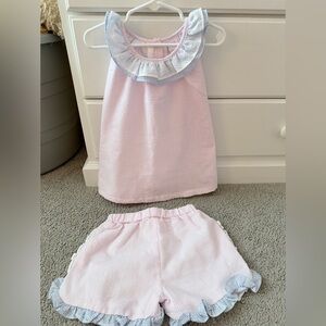 Stitchy Fish Seersucker Matching Set